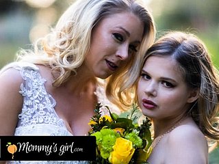 Mommy 's Girl -Bridesmaid Katie Morgan은 그녀의 결혼식 전에 그녀의 의붓 딸 Coco Lovelock을 강하게 강타합니다.