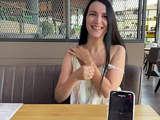 Eva Cumming Hard nearly Public Restaurant Thru Regarding Lovense Ferri Unsociable Comfortable Vibrator